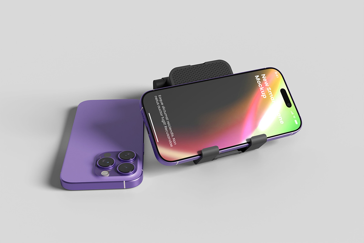 Standing Smartphone Mockup, an iPhone Mockup by My Code Std (Photo 5 of 6)