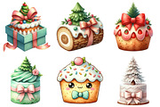 Cute Christmas Tree Cake Bow Clipart, an Illustration by Daily.Designs (Thumbnail 4 of 5)