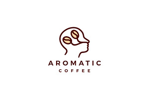 Aromatic Coffee Logo Vector Icon