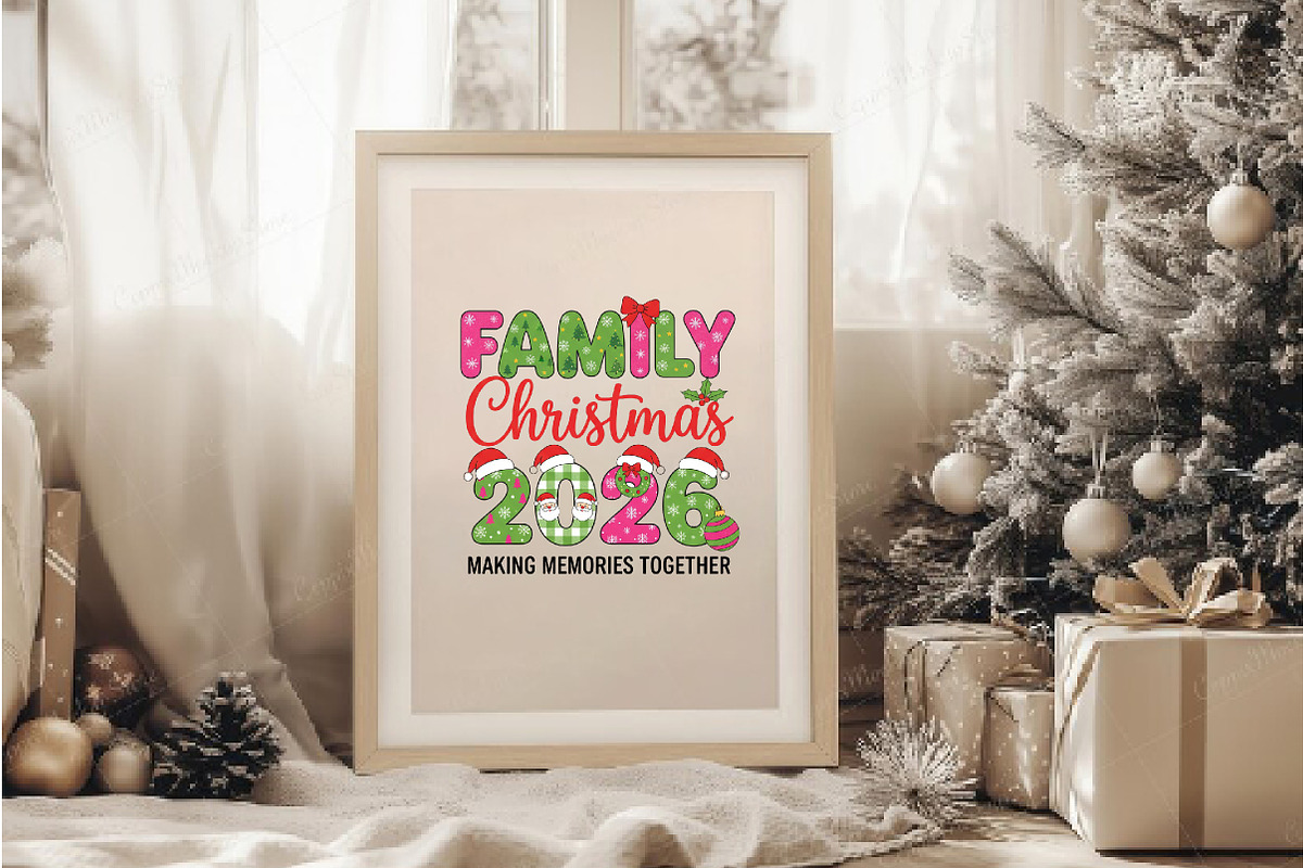 Christmas Family 2026 PNG, an Illustration by DreamArtGraphic (Photo 2 of 5)