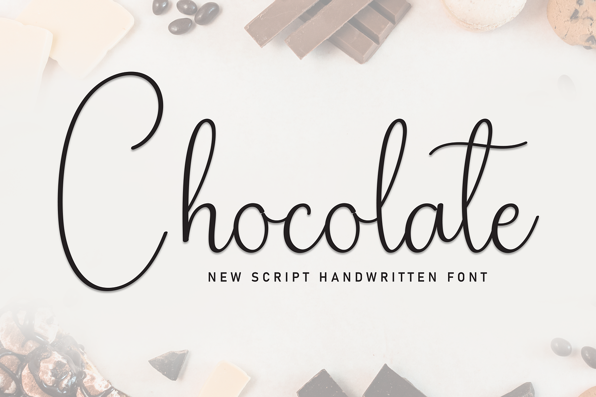 Chocolate | Script Font, a Handwritten Font by Scratchones (Photo 1 of 8)
