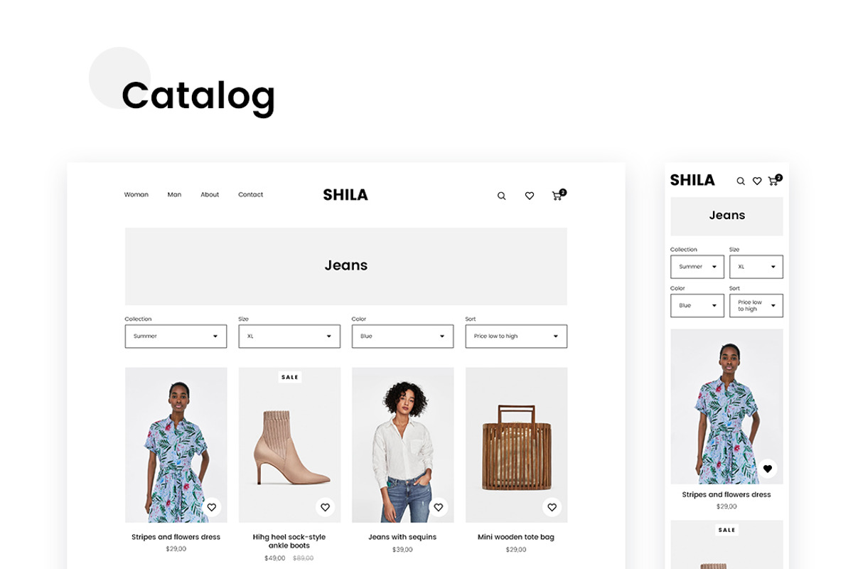 Shila Ecommerce Template, a Websites & App Template by uispot (Photo 3 of 10)