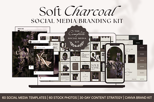 Soft Charcoal Social Media Brand Kit