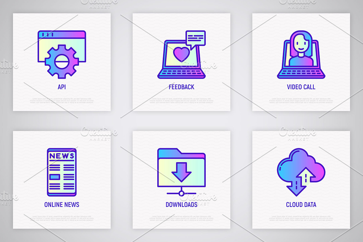Information Technology Icons Set, an Outline Icon by Alex Blogoodf (Photo 5 of 7)