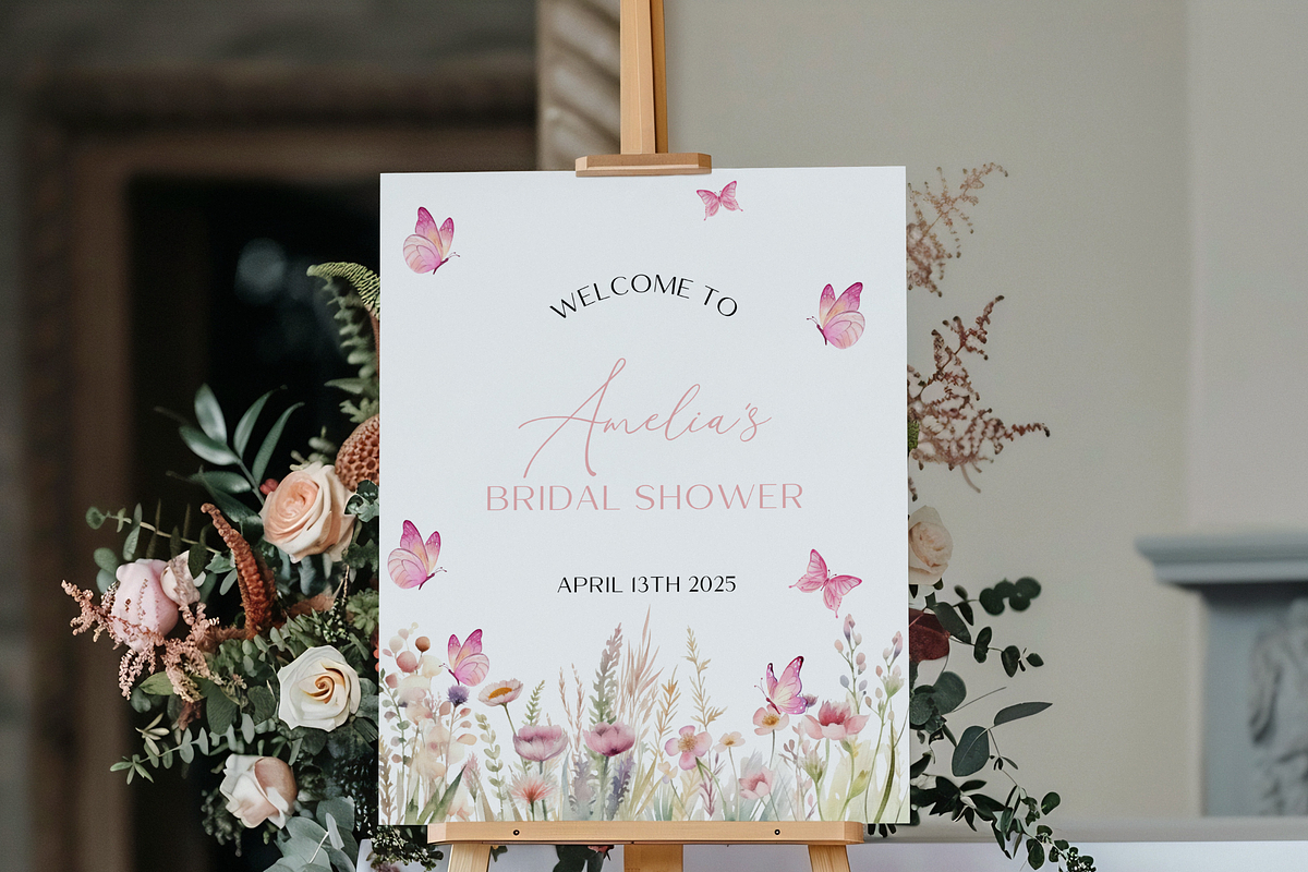 Spring Bridal Shower Welcome Sign, an Invitation Template by Digital_Mind (Photo 4 of 6)