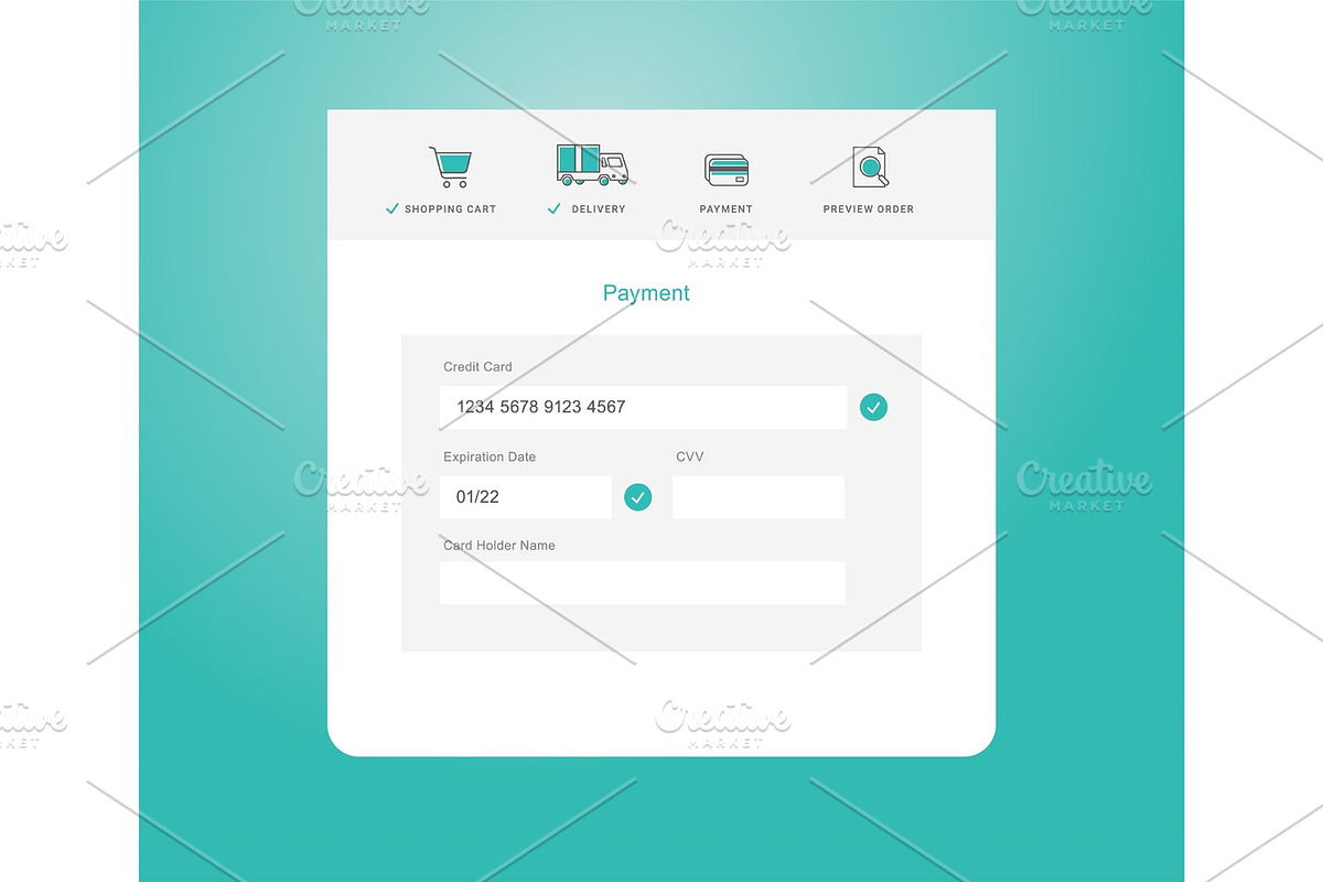 vector outline checkout icons, a Finance Illustration by vectorprro
