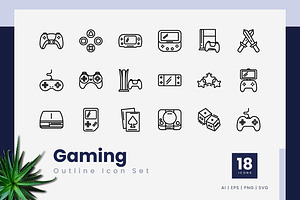 Gaming Outline Icons, an Outline Icon by Zeer Graphic