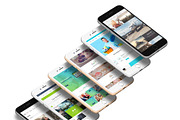 3D iPhone Presentation Mock-Up Bun 5, an iPhone Mockup by Graphicsworld125 (Thumbnail 3 of 14)