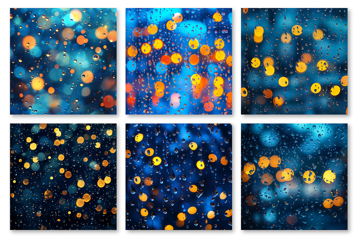 Raindrop Glass Bokeh Digital Paper, a Background Graphic by Dream Creation (Photo 3 of 5)