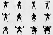 Fitness Silhouette SVG, a Sport Illustration by newminddesign (Thumbnail 1 of 3)