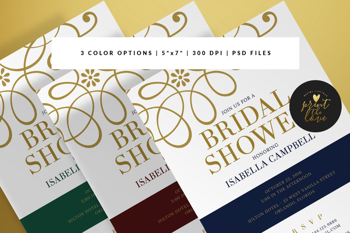 Bridal Shower Invitation - Isabella, an Invitation Template by Print The Love Boutique (Photo 3 of 3)