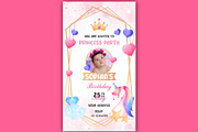 Unicorn Birthday Party Invitation, a Social Media Template by Kaushal Jangid (Thumbnail 2 of 4)