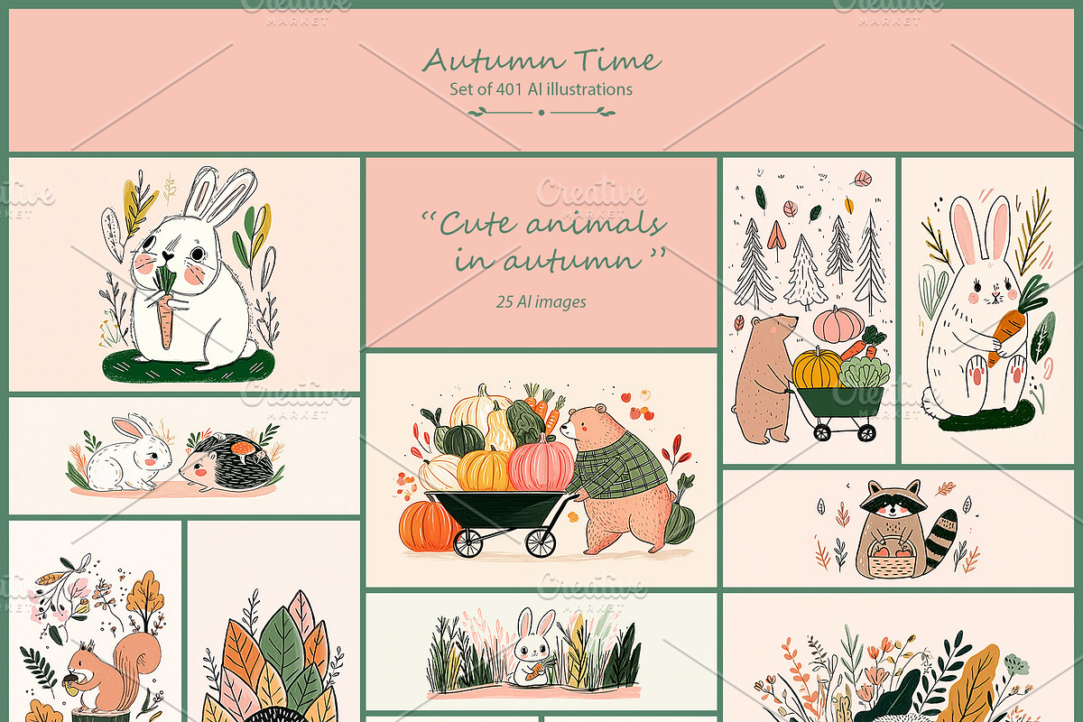 Autumn Time 3- 401 AI illustrations, a Seasonal Illustration by Pundateam (Photo 8 of 12)