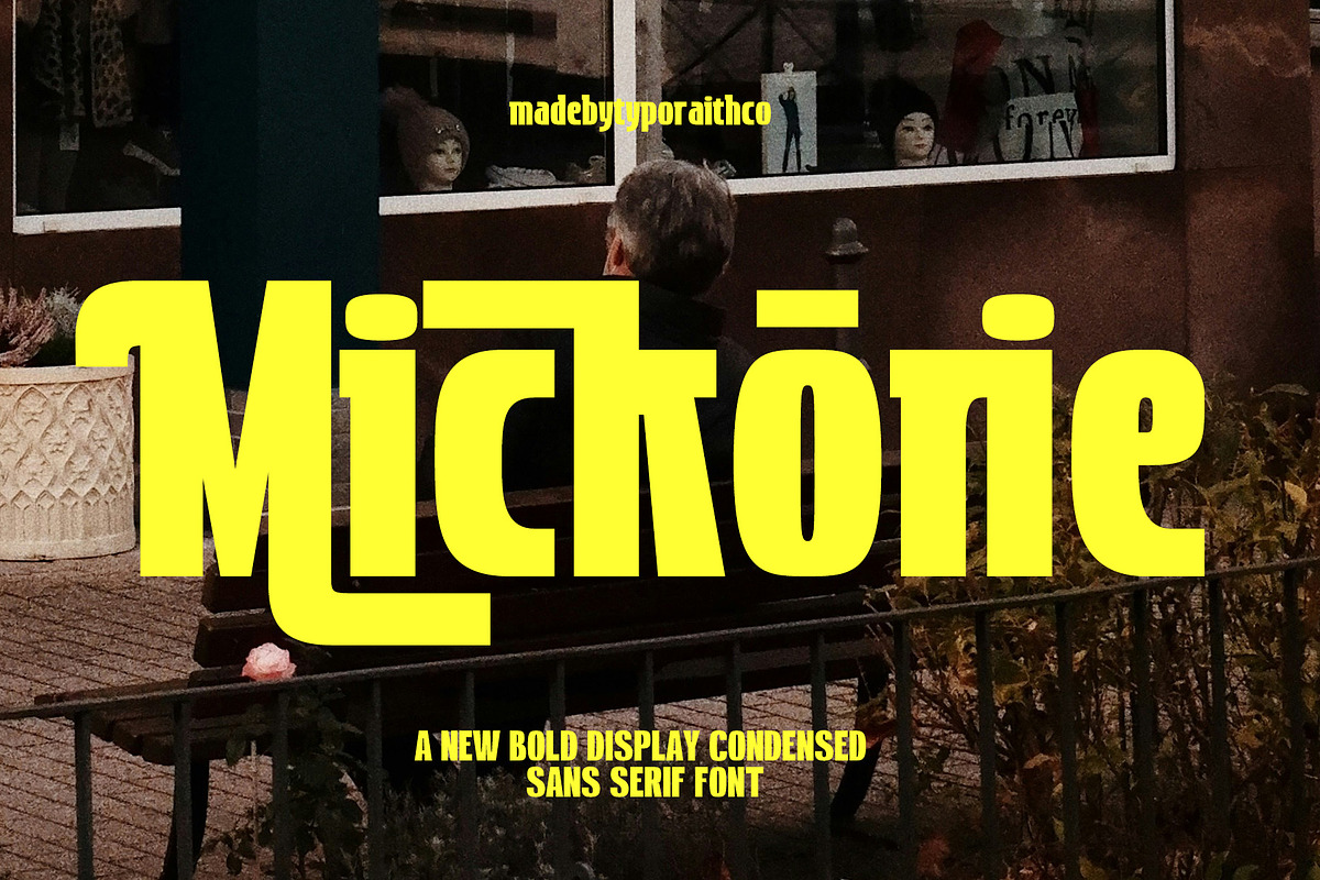 Mickorie | Bold Display Condensed, a Sans Serif Font by Typoraith Co (Photo 1 of 12)