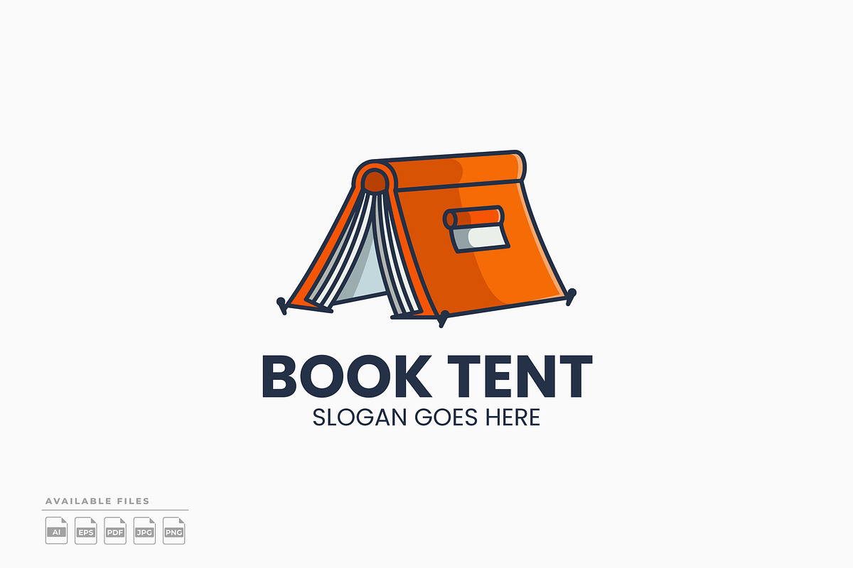 Book Tent Logo, a Branding & Logo Template by Zeer Graphic