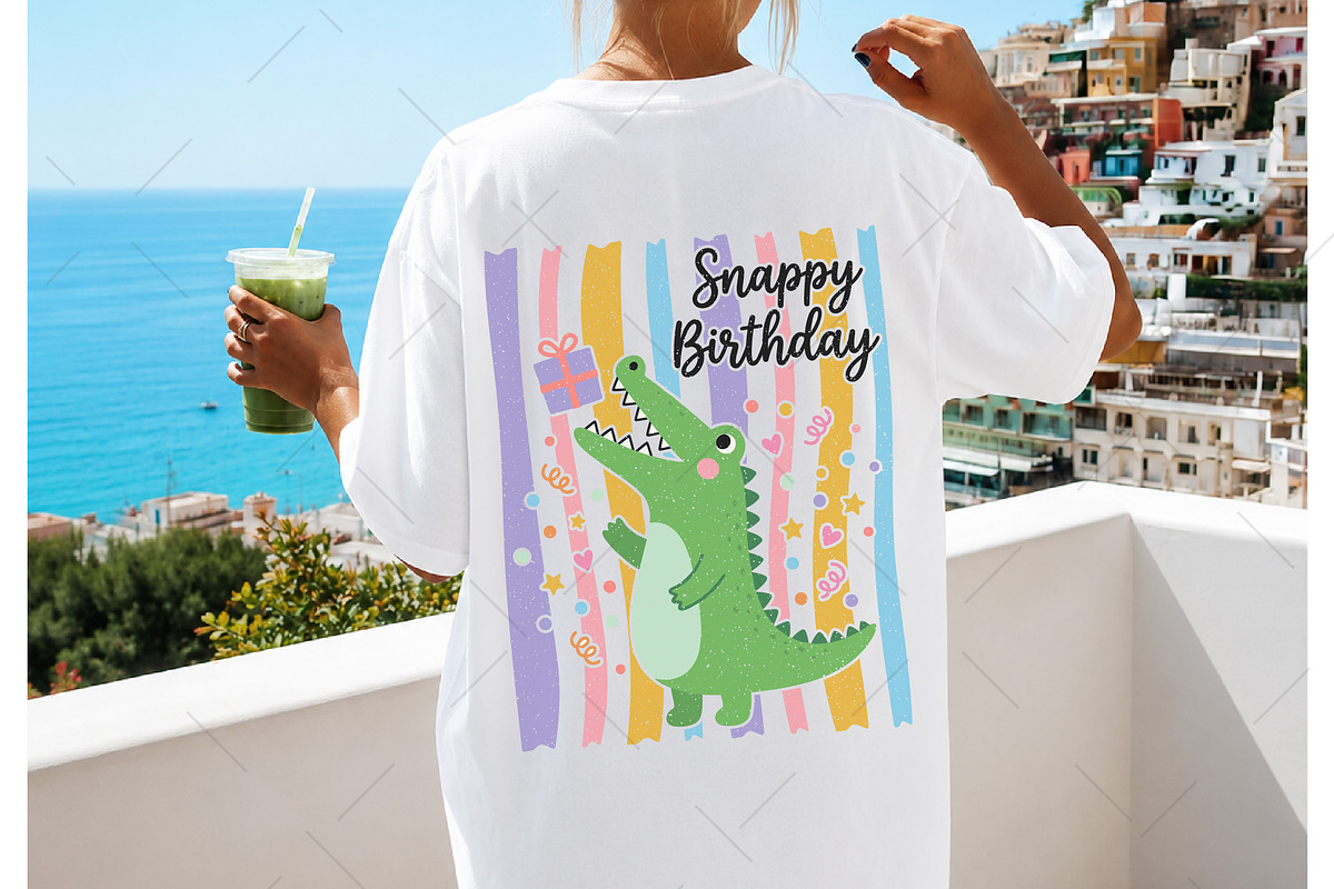 Birthday Pun Crocodile Hand-Drawn, a Seasonal Illustration by OK Design (Photo 3 of 5)