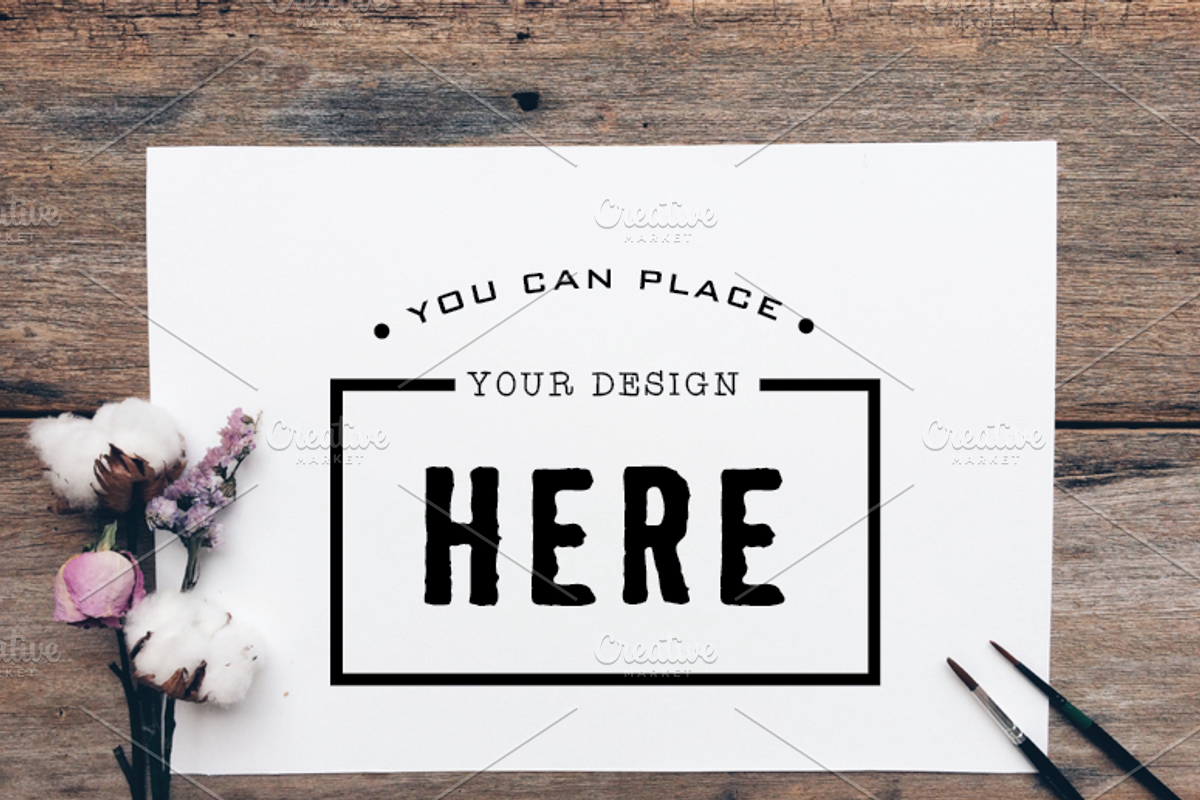 Vintage Template Stock Photo MockUps, a Print Template by littleprince (Photo 1 of 5)