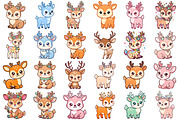 Cute Deer Clipart, an Animal Illustration by Forhadx5 (Thumbnail 3 of 9)