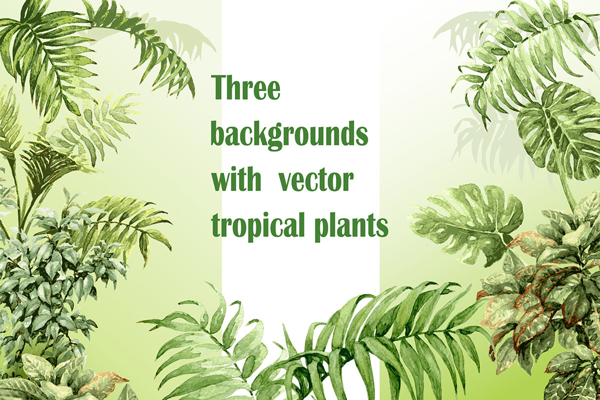 Watercolor Tropical Plants, a Decorative Illustration by Valentyna Smordova (Photo 6 of 6)