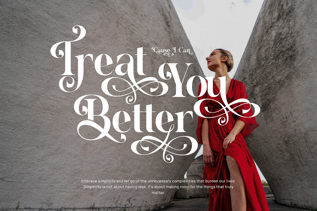 Hubein Kamaru Elegant Ligature Font, a Serif Font by Graphicxell (Photo 8 of 22)