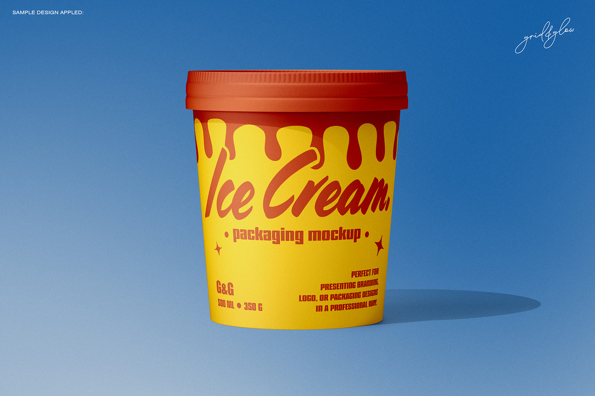 Ice Cream Cup Mockup Set-1, a Cups & Container Mockup by Grid&Glow (Photo 5 of 7)