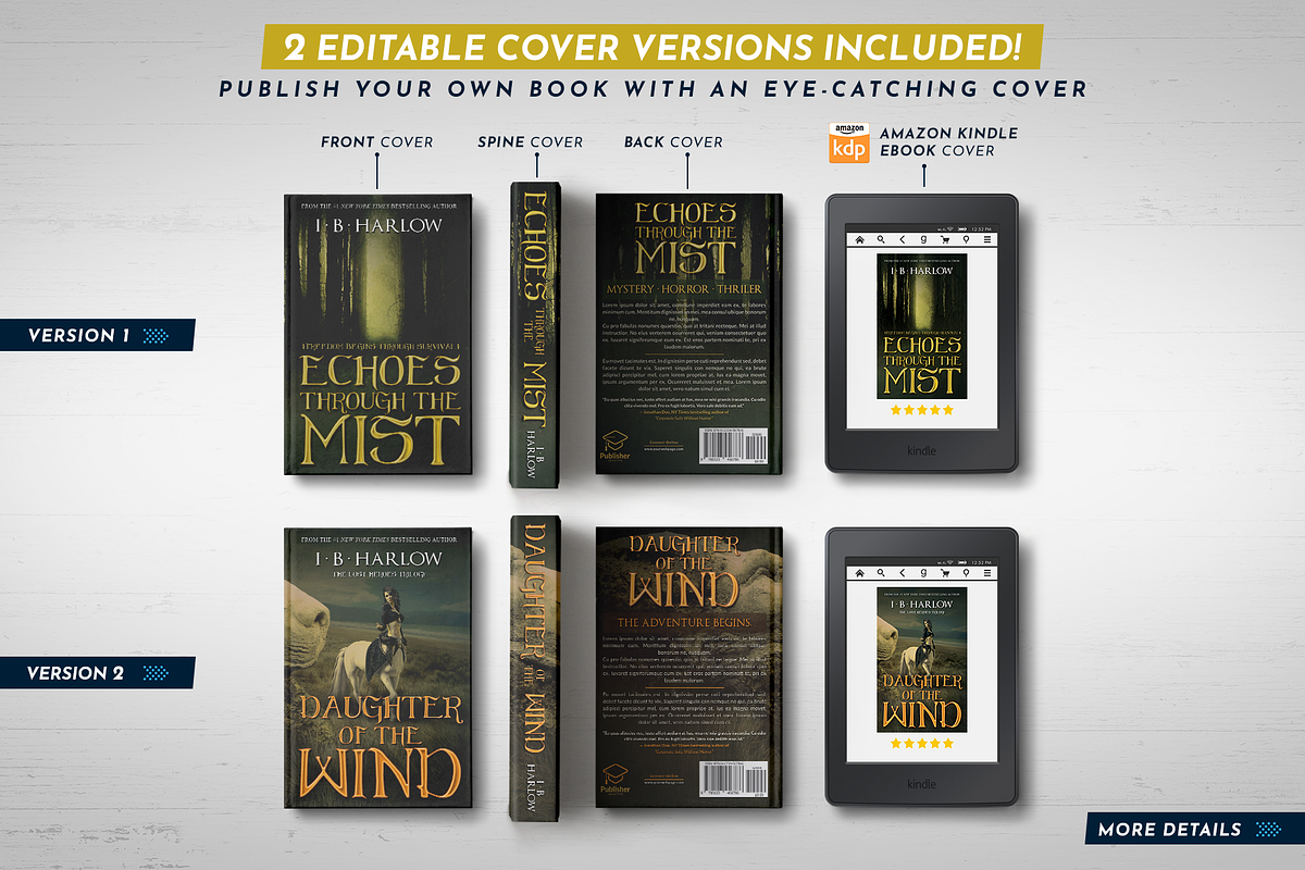 Editable Book Cover Template