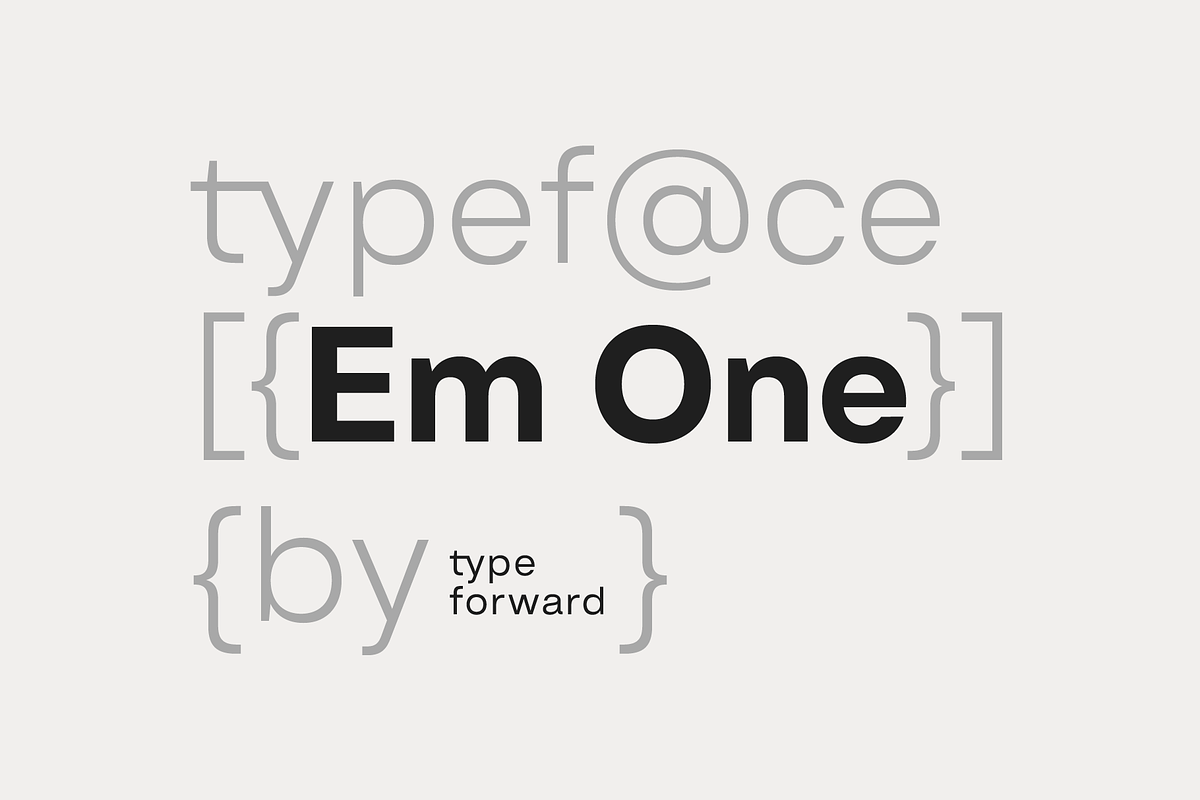 Em One Font Family, a Font by Type Forward (Photo 1 of 8)