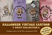 Halloween Paper Bag Vintage Cartoon, an Illustration by vectstudio (Thumbnail 1 of 5)