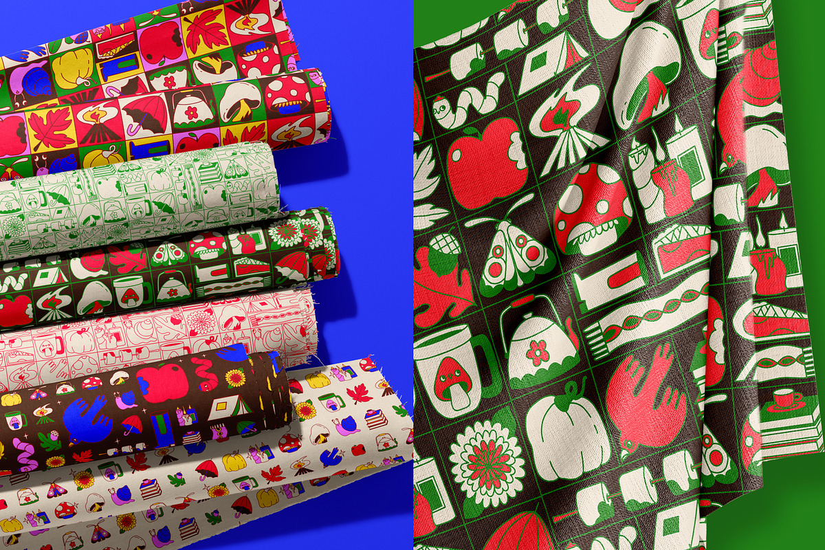 Funky Autumn: illustration & pattern, a Seasonal Illustration by marmarina (Photo 10 of 12)