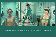 Retro Sci-Fi Laundromat Photo Pack, a Person Illustration by StockVerse Creative (Thumbnail 1 of 4)