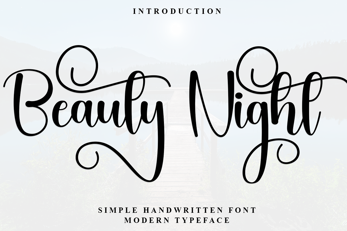 Beauty Night, a Handwritten Font by FreshTypeINK (Photo 1 of 8)