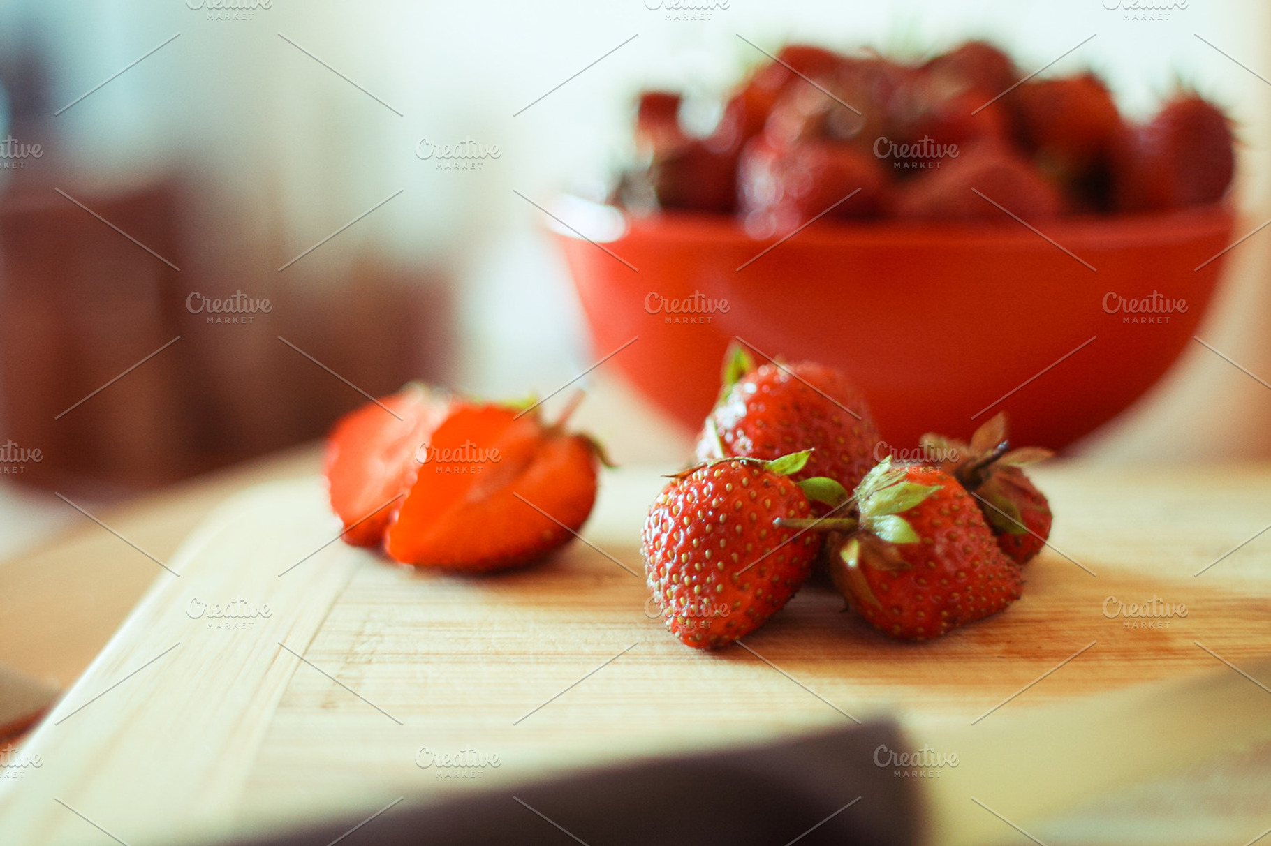 Cuting Strawberries