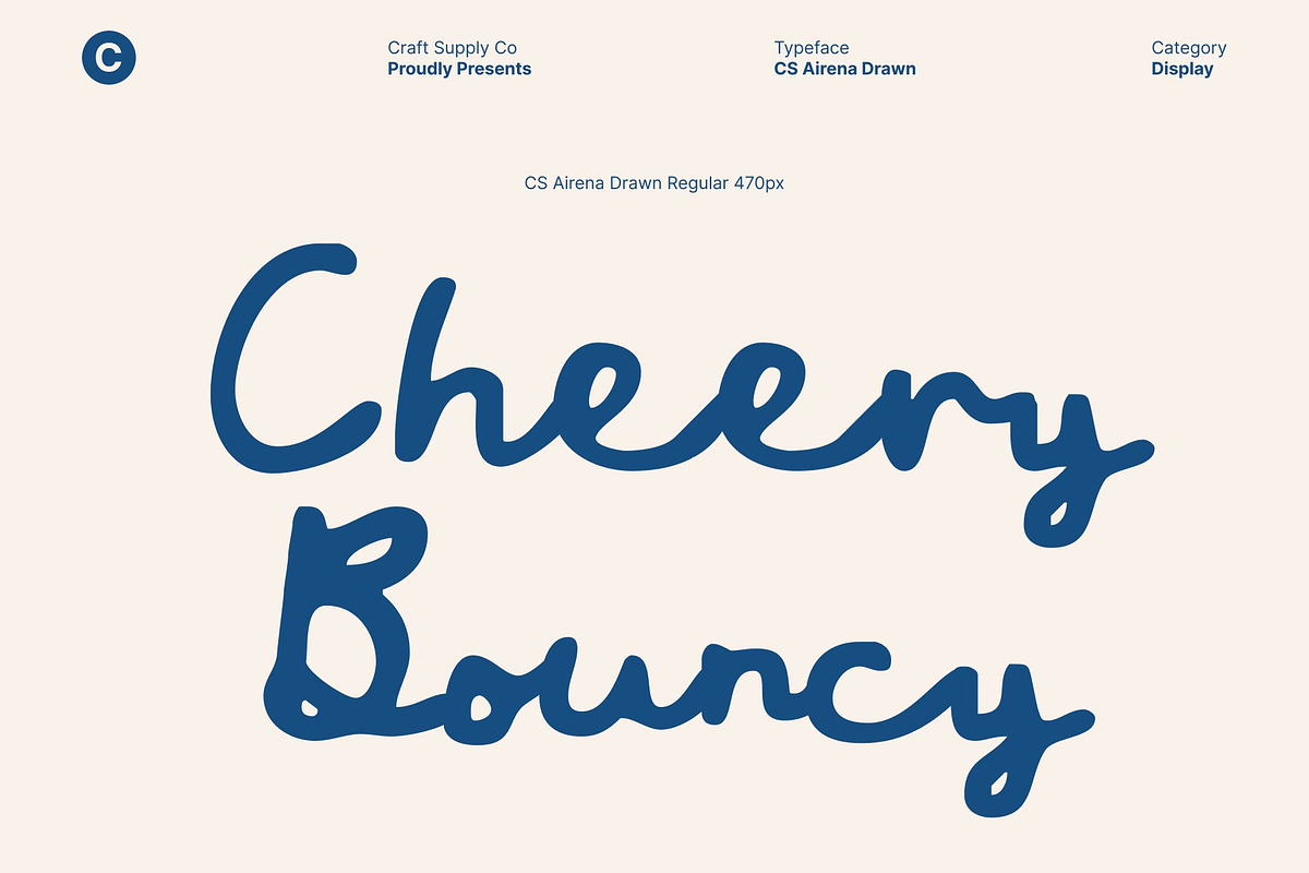 CS Airena Drawn, a Script Font by Craft Supply Co. (Photo 5 of 8)