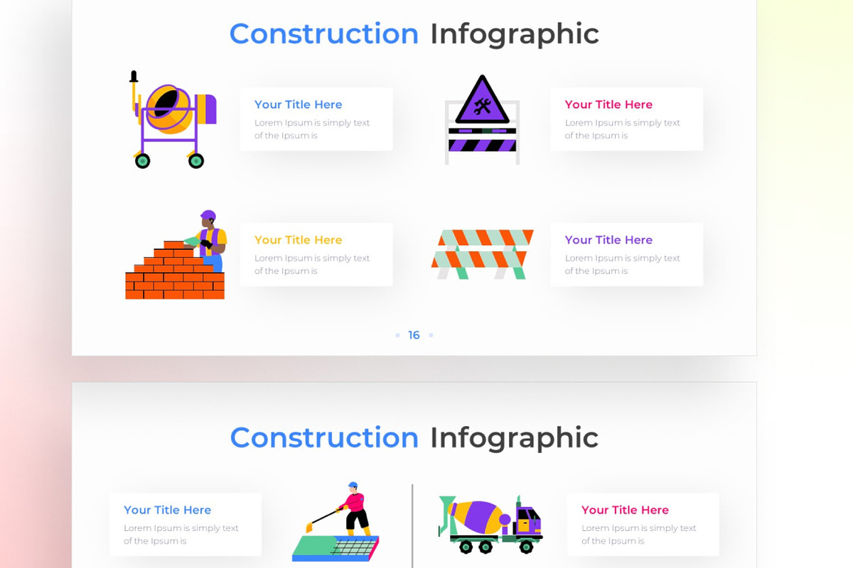 Construction PowerPoint Infographic, a Presentation Template by Digitcase x Wealthwells (Photo 4 of 4)