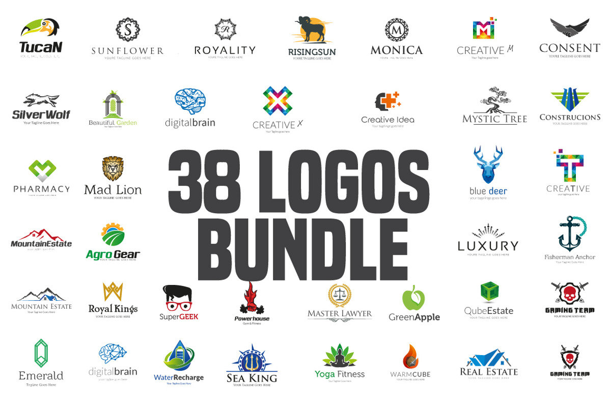 38 logos Bundle, a Branding & Logo Template by vectorlogos89 (Photo 1 of 5)