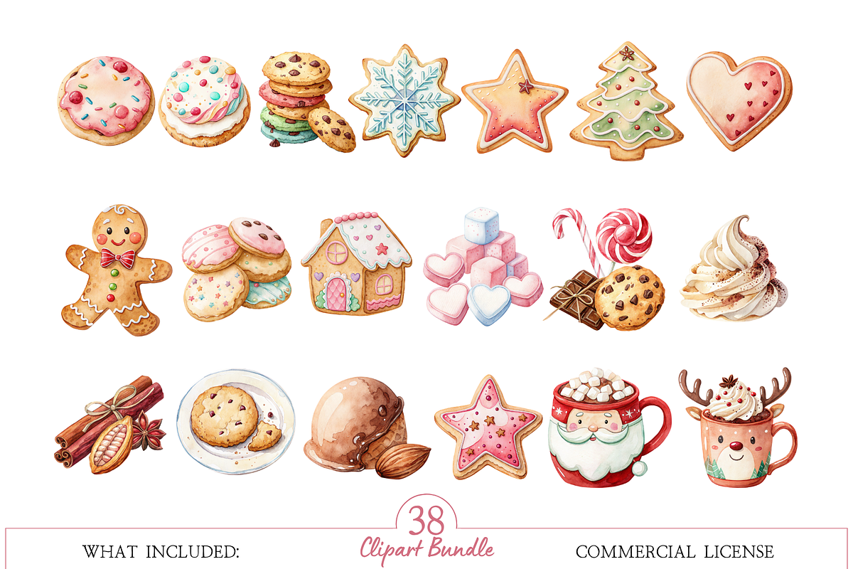 Christmas Hot Cocoa Bar Clipart, a Food Illustration by MockupWizard (Photo 2 of 5)