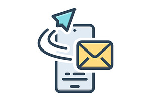 Sent message color icon, a Duotone Icon by Creative priyanka