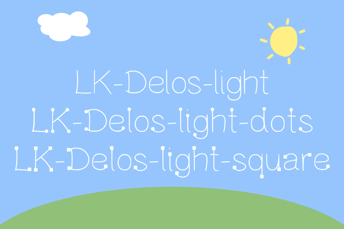 Delos Playful Kids Inspired Font preview 2