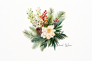 Realistic Evergreen Flowers Clipart, a Decorative Illustration by New-School-Wave (Thumbnail 4 of 5)