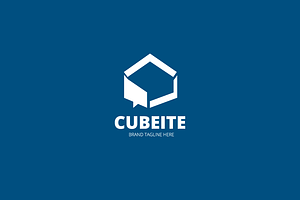 PS Cubeite Chat App Logo Template