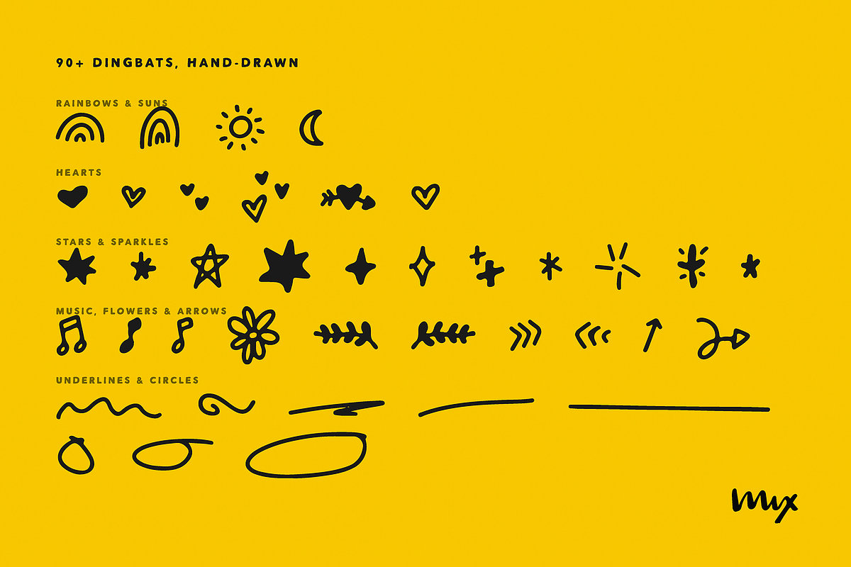 Happy Friday - Font & Dingbat Duo, a Handwritten Font by Mix Fonts (Photo 9 of 13)