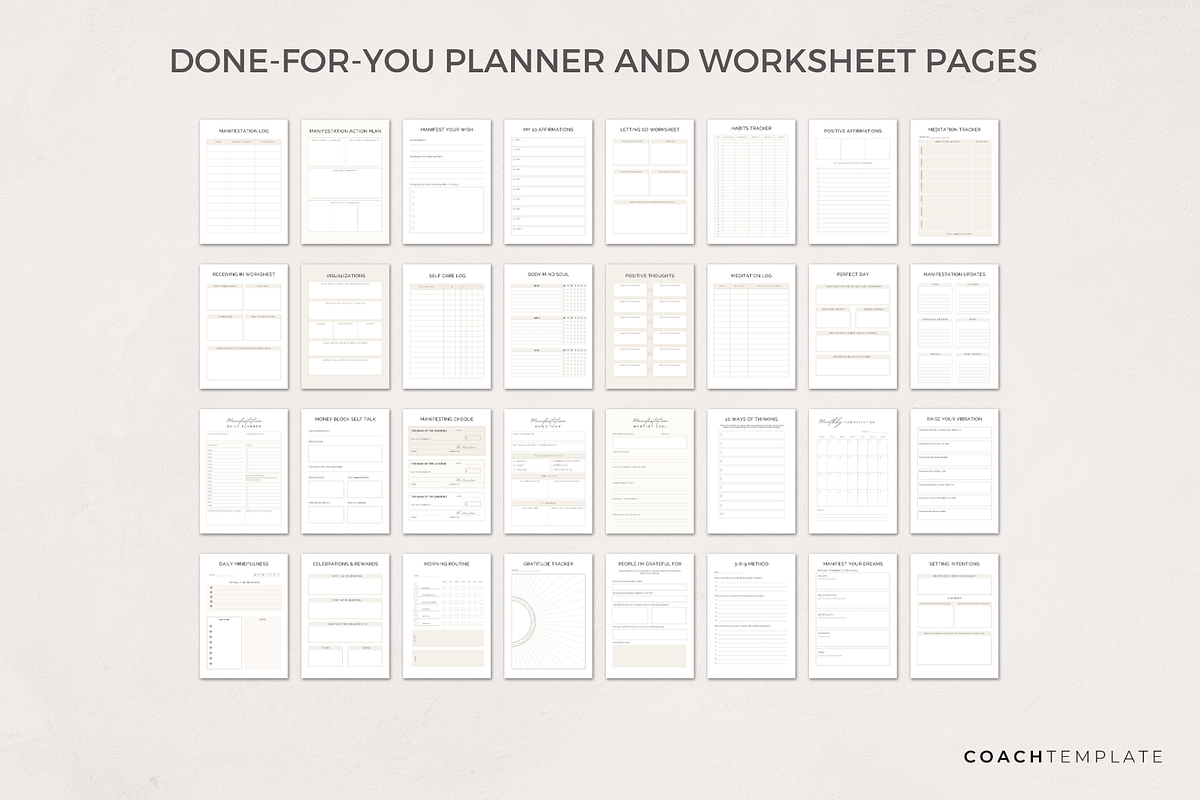 Manifesting Workbook Canva Template, a Marketing Template by COACHTEMPLATE (Photo 6 of 9)