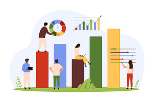 Marketing research and data, a Technology Illustration by Flashvector