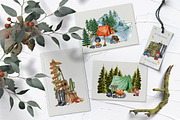 Wild Camping Watercolor Collection, a Sport Illustration by BarvArt (Thumbnail 13 of 22)