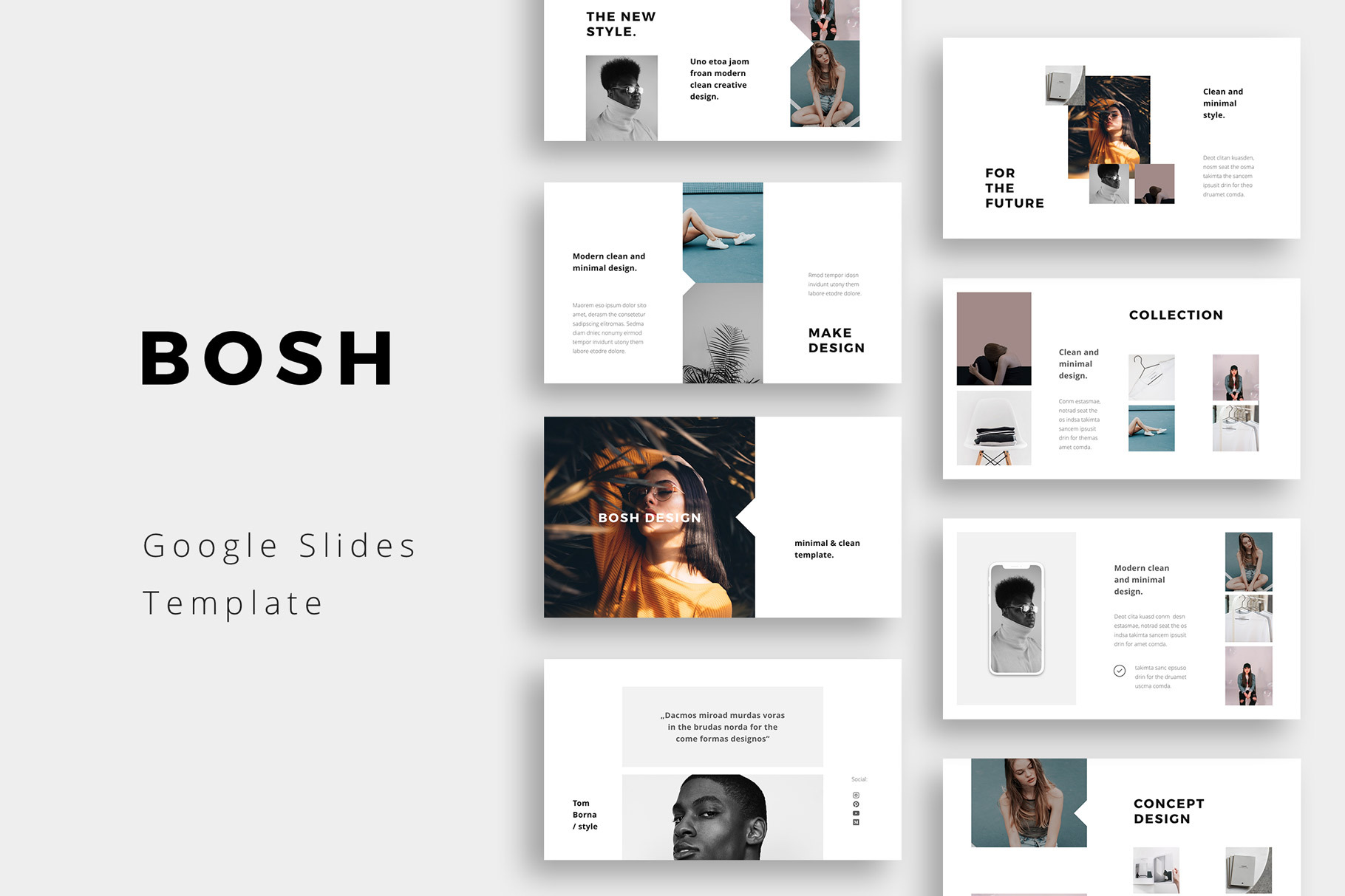 Bosh  Google Slide Template by Pixasquare  Creative Market