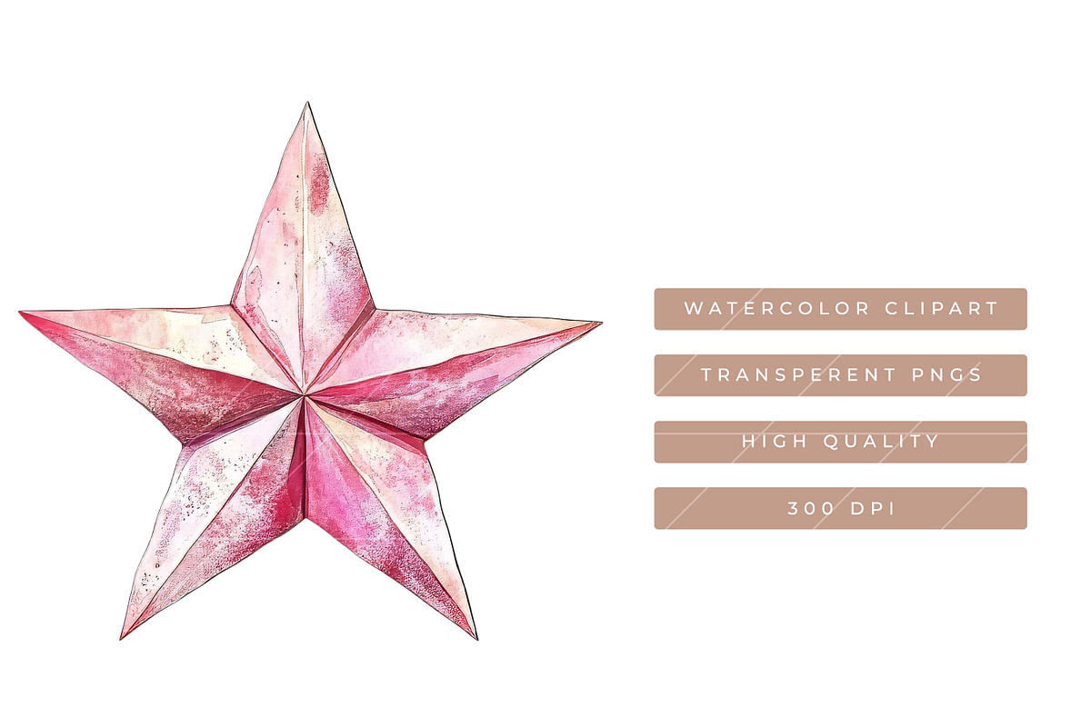 Watercolor Pink Pyjama Party Clipart, a Decorative Illustration by SparkyDesignsUS (Photo 7 of 9)