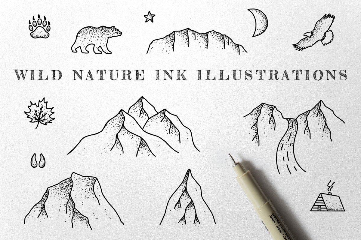Wild Nature - Ink Illustrations, an Animal Illustration by Build Interactive (Photo 1 of 4)