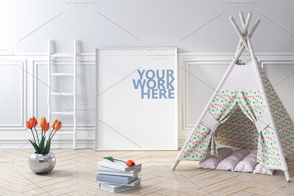10 PSD frames mockup with flowers, a Books & Magazine Mockup by Radmila (Photo 7 of 8)