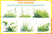 Grass Vegetation Nature Brushes, a Brush Add-On by nikiartcorner (Thumbnail 6 of 6)