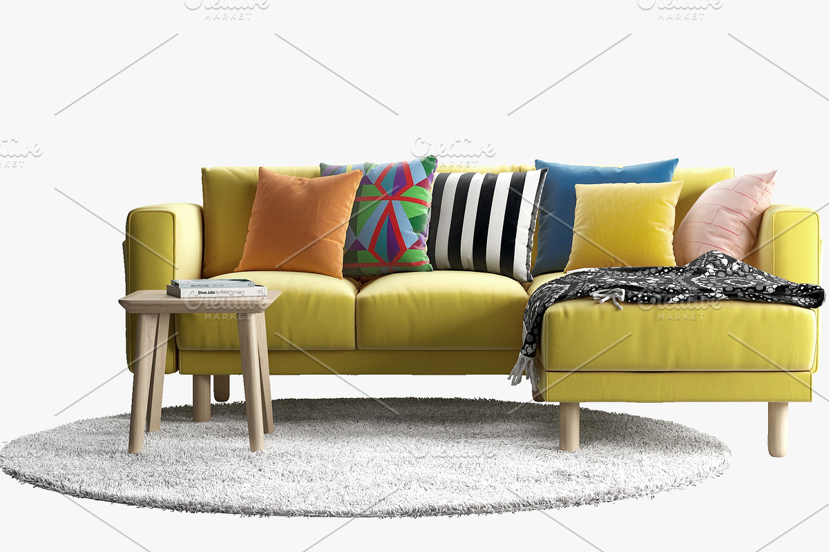 Four-seat sofa 3d model, a Furniture 3D Model by 3dmitruk (Photo 4 of 9)